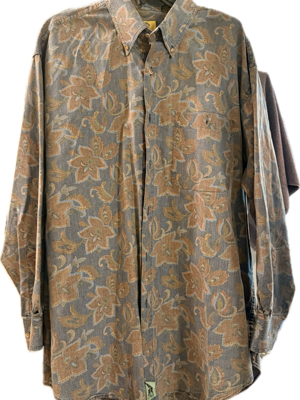 Men's Floral vintage Duckhead  Button-Down Shirt size XL
